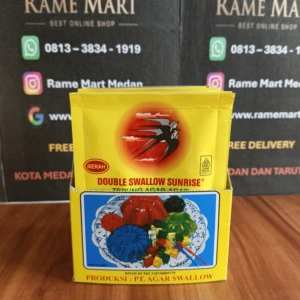AGAR AGAR FOWDER DOUBLE SWALLOW SUNRISE MERAH